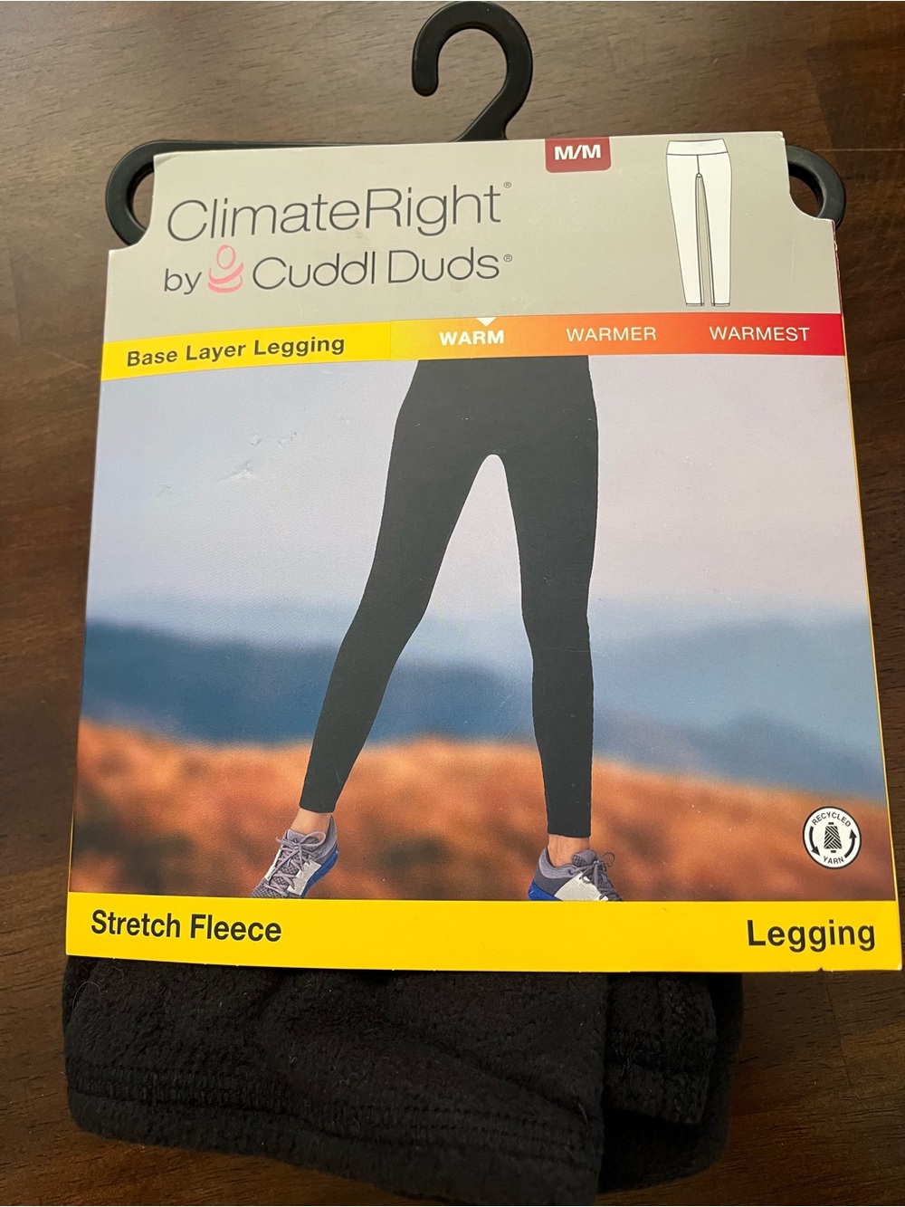 Cuddl Duds ClimateRight Stretch Fleece Legging - Black Medium